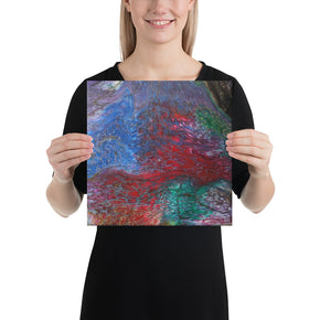 Original Abstract Canvas Art Acrylic Pour Painting "Coral Reef" / Abstract Painting / Fluid Art - Painting Print