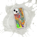 Florescent Splash Abstract Art iPhone Case, Fine Art phone Case, Fluid Art, Pour Painting