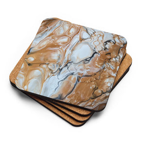 Agate Acrylic Painting Cork-back coaster