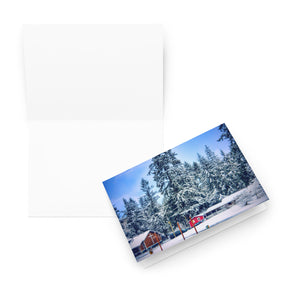 Snowy Christmas Whidbey Island Photograph Greeting card