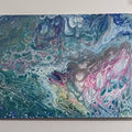 14x18 Original Abstract Canvas Art Acrylic Pour Painting "Ocean Life" / Original Acrylic Painting / Abstract Painting / Fluid Art