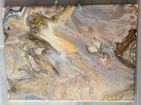 11x14 Original Abstract Canvas Art Acrylic Pour Painting "Luxury Marble" / Original Acrylic Painting / Abstract Painting / Fluid Art
