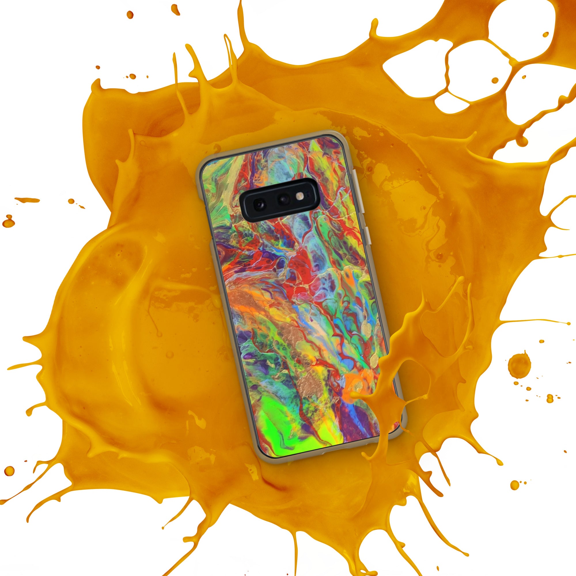 Florescent Splash Abstract Art Samsung Case, Fine Art phone Case, Fluid Art, Pour Painting