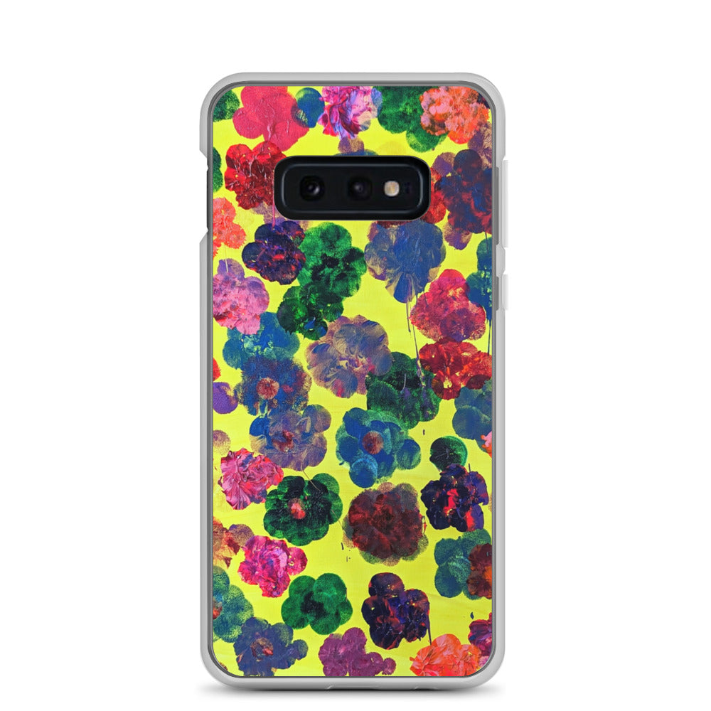 Bright & Flowery Original Painting Samsung Phone Case - Happy Floral Print, Cool Floral Print, Funky Floral Print