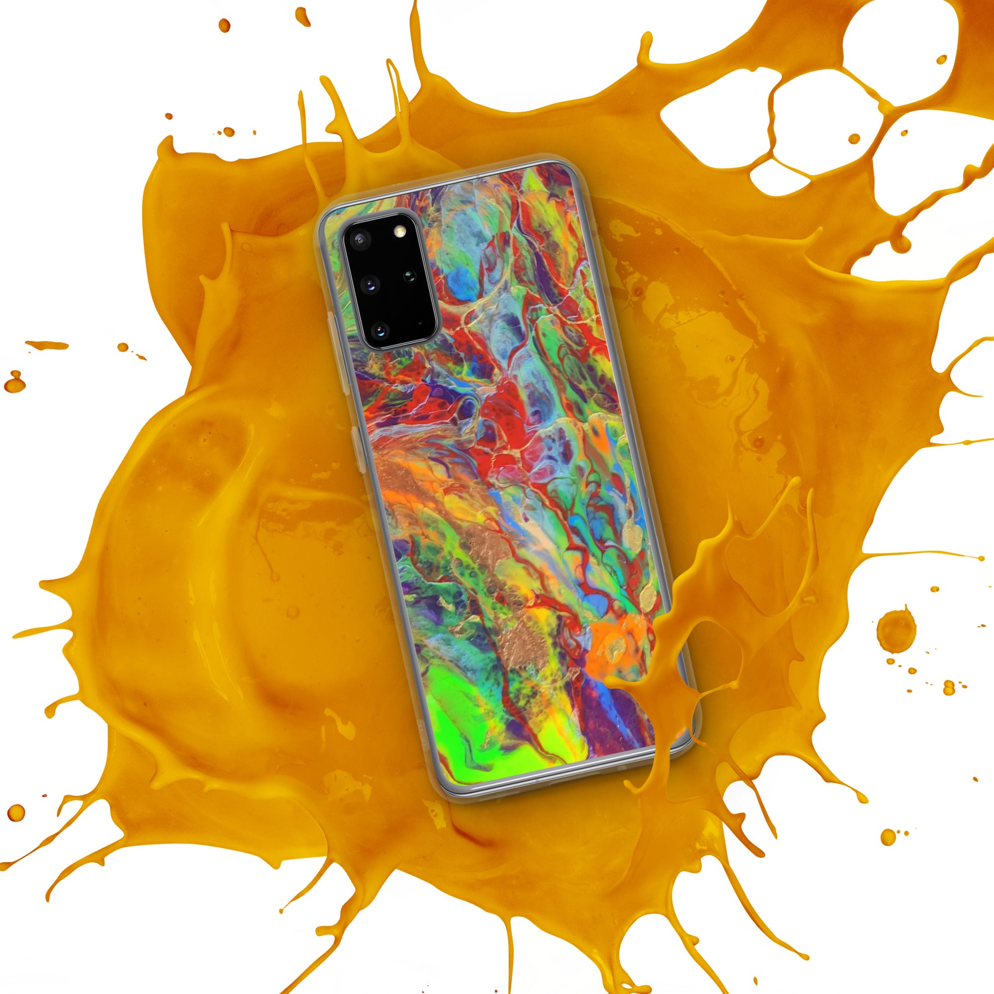 Florescent Splash Abstract Art Samsung Case, Fine Art phone Case, Fluid Art, Pour Painting