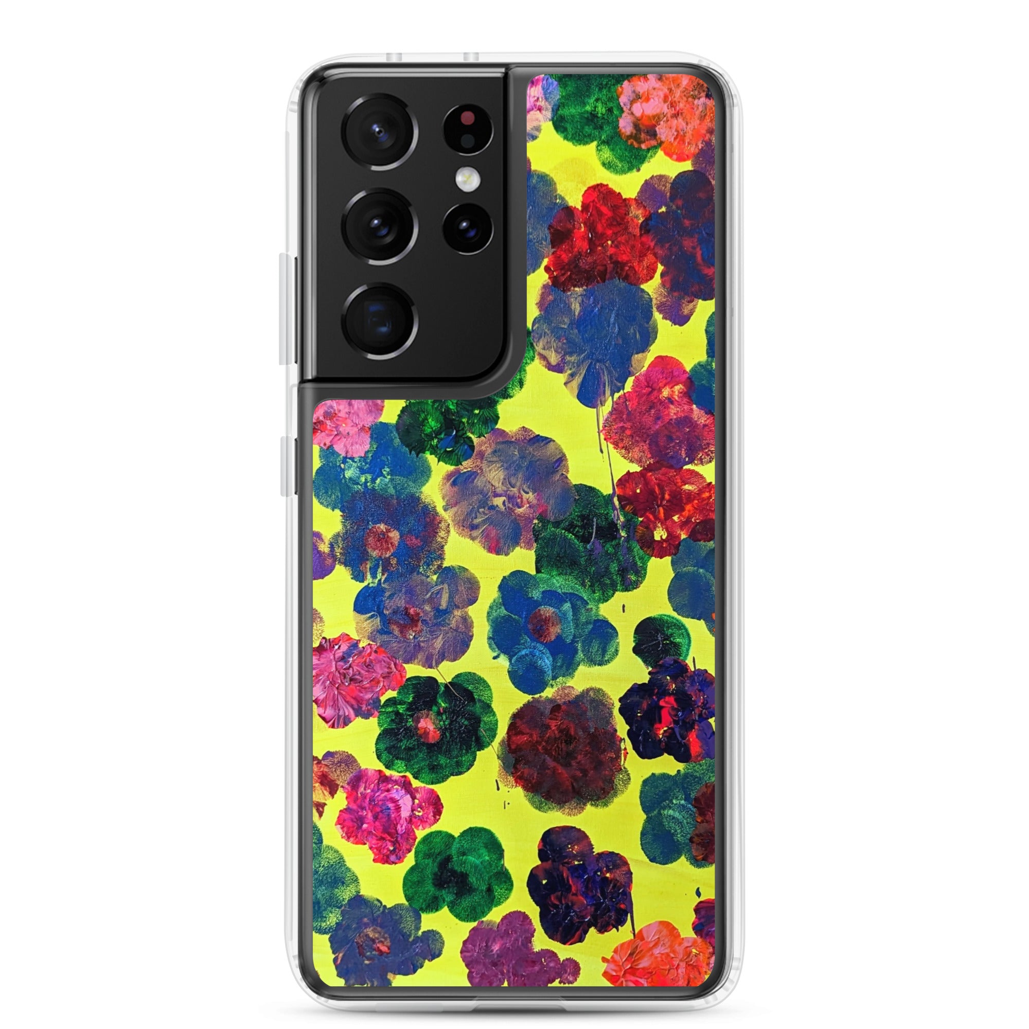 Bright & Flowery Original Painting Samsung Phone Case - Happy Floral Print, Cool Floral Print, Funky Floral Print